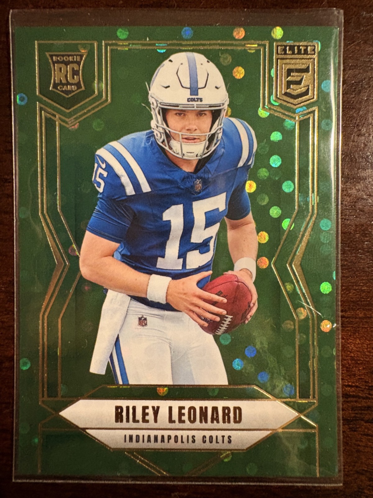 Riley Leonard 2025 Panini Donruss Elite Green Disco RC #170