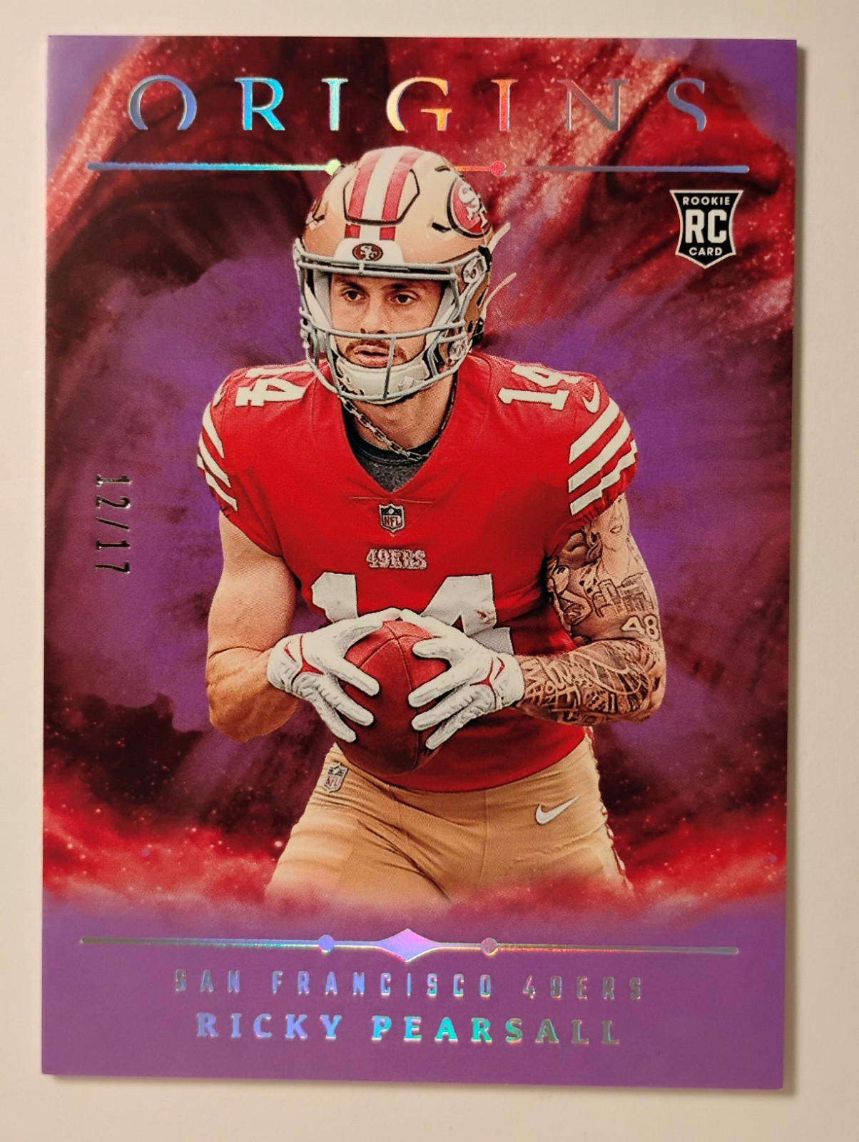 2024 Panini Origins Purple #133 Ricky Pearsall Rookie #12/17 49ers PLAYOFFS!