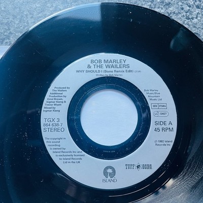 Bob Marley Why Should I 1992 Uk Tuff gong Island Vinyl 7'' 45 Tgx 3 Reggae