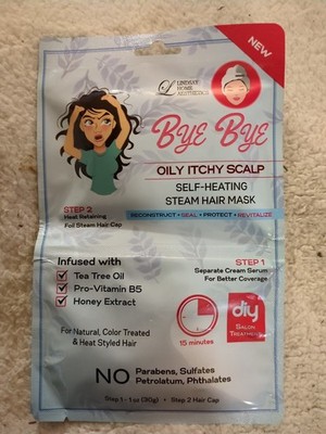 Lindsay Home Aesthetics Bye, Bye Oily, Itchy Scalp Self Heating Hair Mask 2 step
