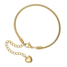 Stainless Steel Snake Chain Bracelet for Men Women, 3mm Link Bracelet Birthday C