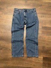 Levi s 505 Jeans Mens 36x30 Medium Wash Regular Fit Straight Leg Blue Denim