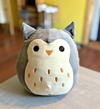 Kellytoy Squishmallows 8" Hoot the Gray Owl Super Soft Plush Toy Pillow Pet