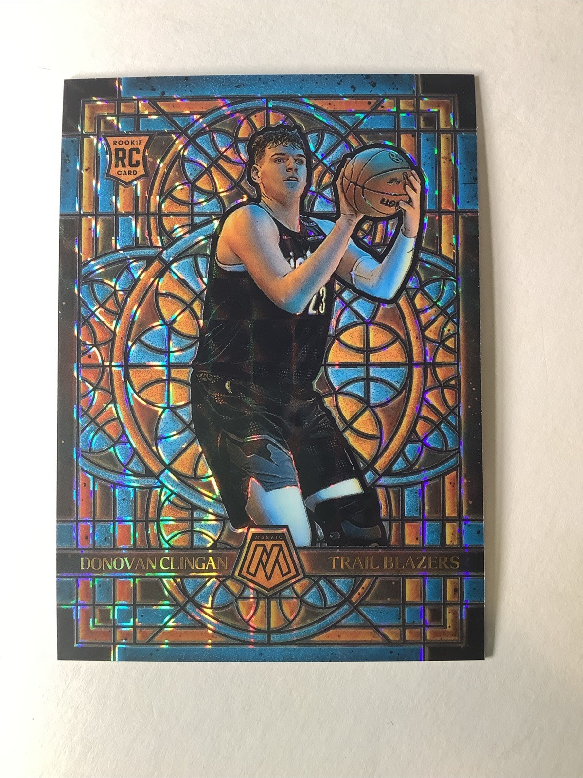 2024-25 Mosaic Donovan Clingan RC STAINED GLASS CASE HIT SSP! TRAIL BLAZERS