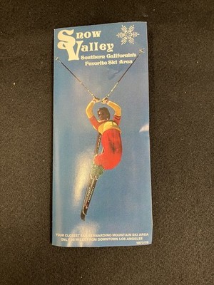 1978 SNOW VALLEY CALIFORNIA SKI AREA FOLDOUT BROCHURE & TRAIL MAP