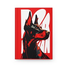 Doberman Hardcover Lined Notebook Journal For Writing 150 Pages Dog Owner Gift