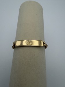 Authentic Authentic Vintage Dior CD Logo Plate Chain Link Bracelet Gold Plated 9 Inch