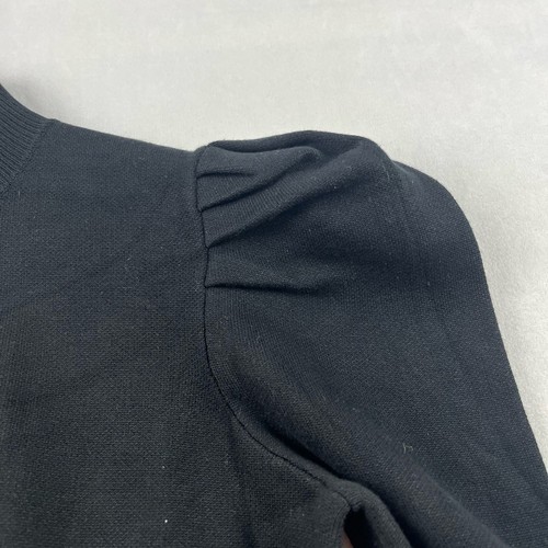 Neu mit Etikett schwarzes Taylor-Kleid mit Stehkragen und geschwollenen Schultern, - Bild 3 von 5