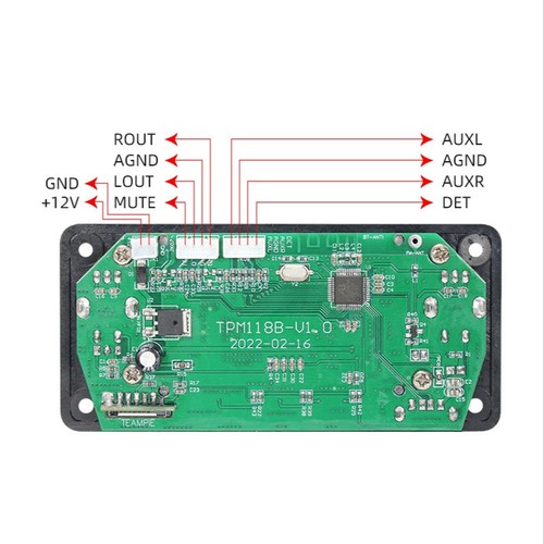 Reproductor de audio digital TPM118B placa decodificadora MP3 portátil de alta calidad MP39841 - Imagen 7 de 8