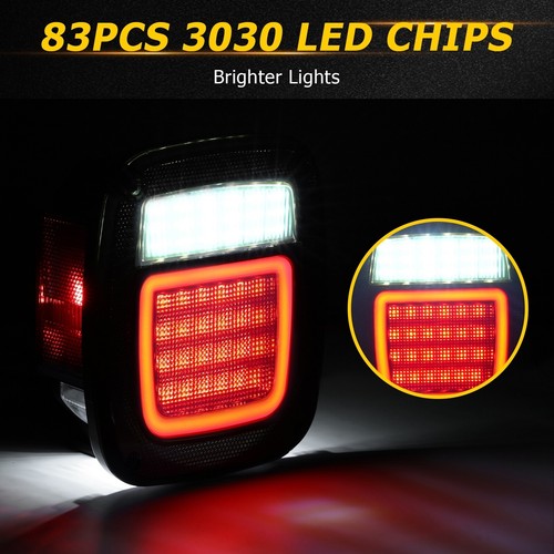 83 LED Tail Light Brake Reverse License Plate Lamp For Jeep Wrangler CJ YJ TJ JK - Picture 6 of 12