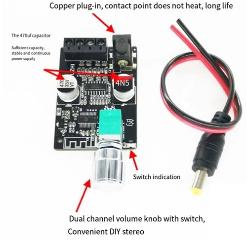 Módulo ZK-502L 50W+50W Bluetooth 5.0 Audio Digital Amplificador Placa Estéreo LO ÚLTIMO - Imagen 5 de 13