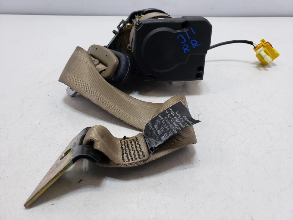 ✅ 03-04 Cinturón de seguridad trasero derecho pasajero Jaguar S-Type X200 OEM retractor beige Foto 2 de 4