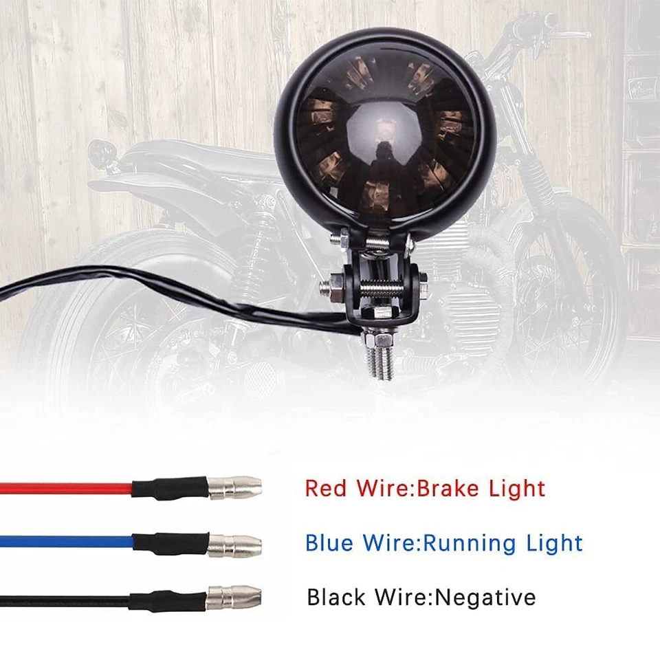 For Triumph Bonneville Motorcycle Tail Light LED Bullet Brake Stop Rear Lamp - Image 3 of 4