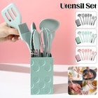 8Pcs Mini Silicone Kitchen Utensil Set Bake Cooking Non-Stick Cookware Tools