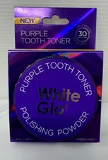White Glo Purple Tooth Toner Polishing Powder Fresh Mint 1.05 Oz NIB Exp 10/2028