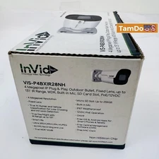 InVid Tech VIS-P4BXIR28NH 4MP Bullet Security Camera – Fixed Lens Outdoor IR