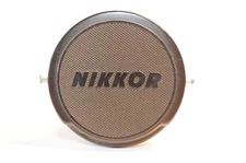 Nikon 52mm black lens cap Chrome buttons Vintage from 1960's