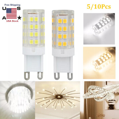 10/5Pack G9 7W LED Corn Bulb Lamp 6000K 2835 51-SMD Daylight Home Decor Light`