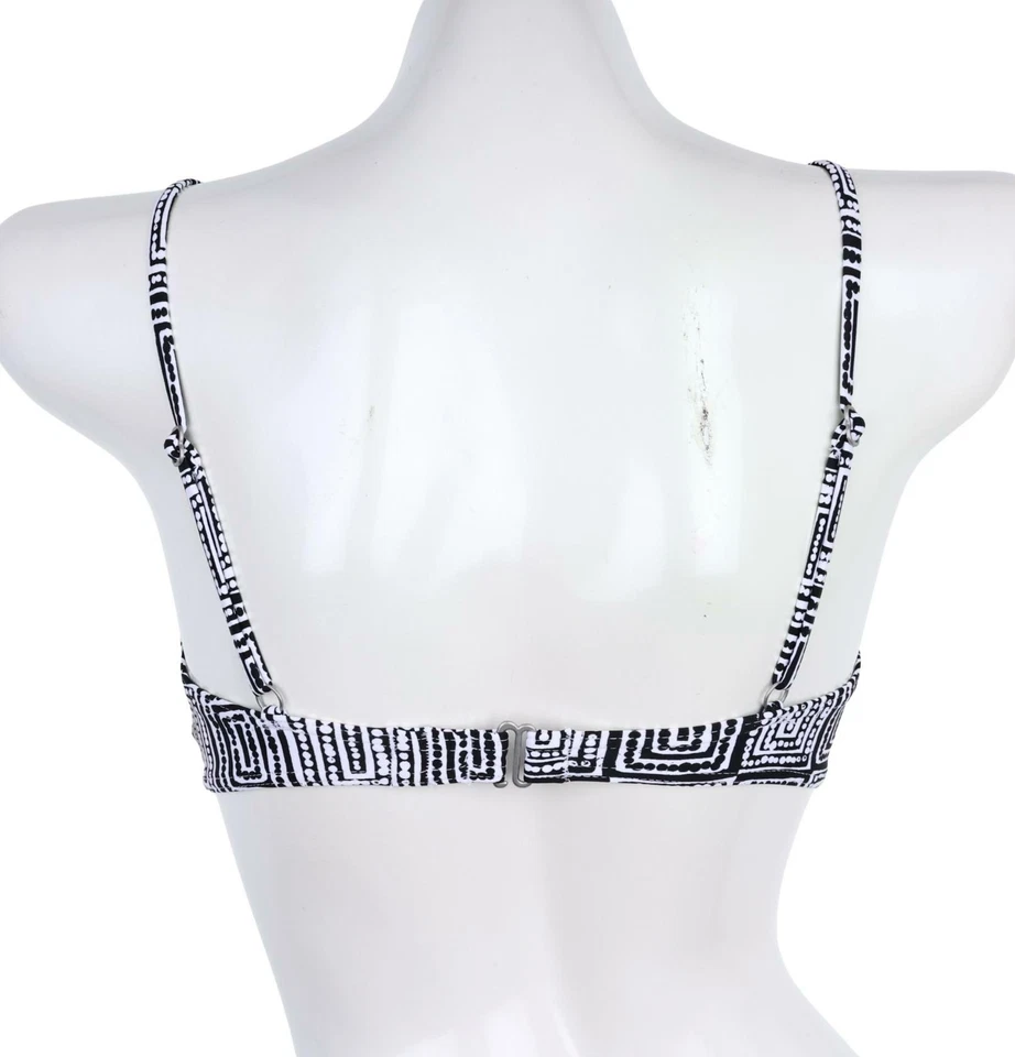 Top de bikini Billabong Gallery 296472 para mujer Atmosphere negro/blanco talla XS Foto 4 de 4