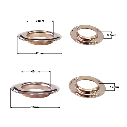 Ojales grandes de metal y latón de 30 mm 40 mm oro plata bronce ojales con arandela - Imagen 26 de 29