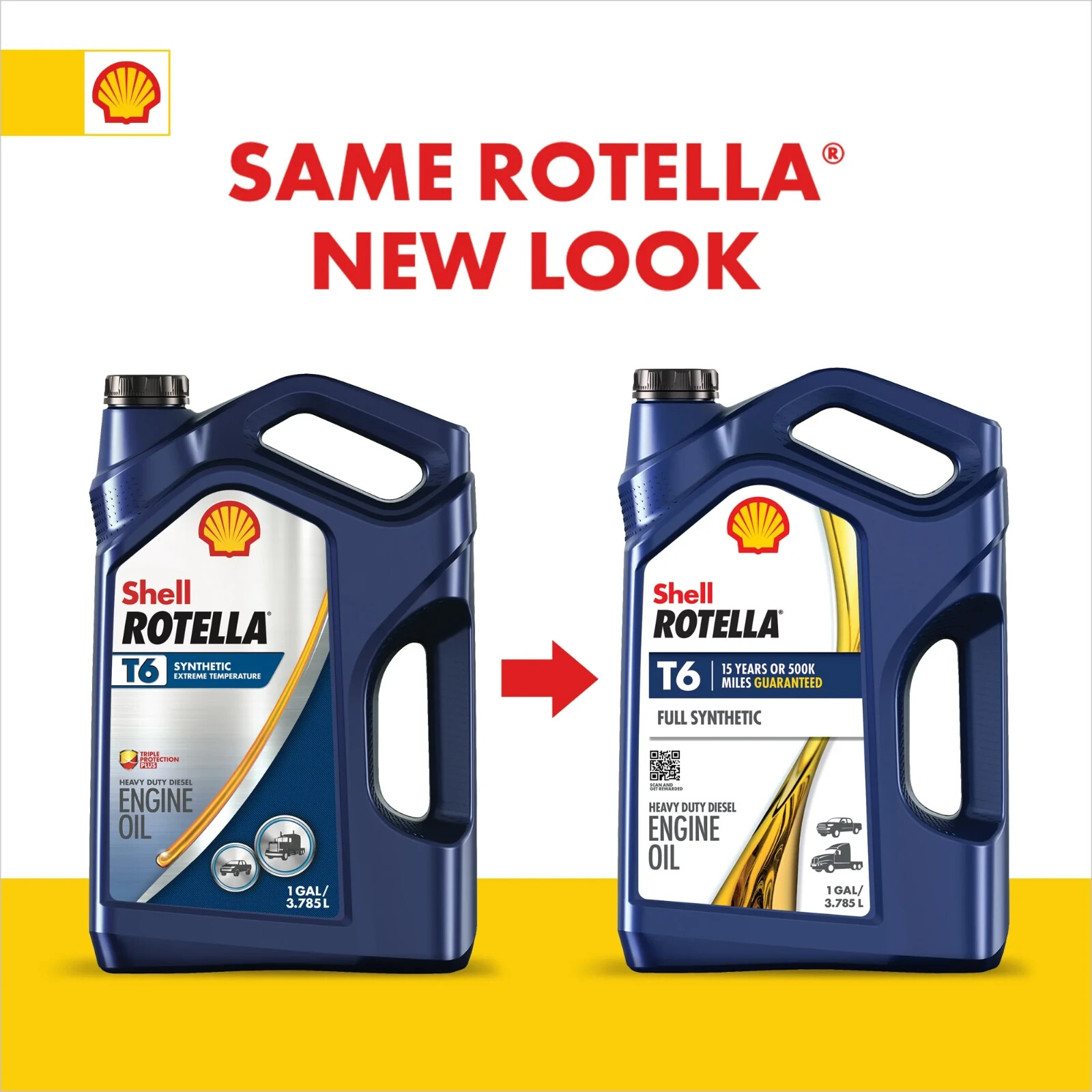 Shell Rotella T6 Full Synthetic 10W-30 Diesel Engine Oil, 1 Gallon