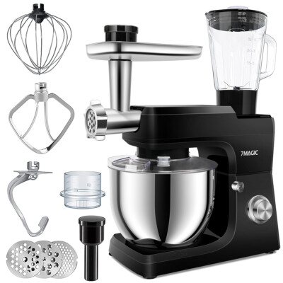 7MAGIC 3in1 Küchenmaschine 7L Elektrischer Ständer Mixer Edelstahl  