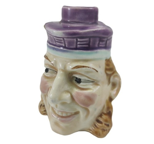 Sarreguemines Majolica Type Face Bottle READ!!! - Picture 10 of 12