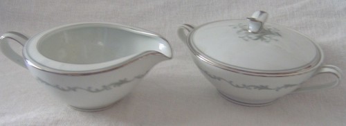 Noritake Chaumont # 6008 Sugar w/Lid  and Creamer- Vintage  - Picture 1 of 3
