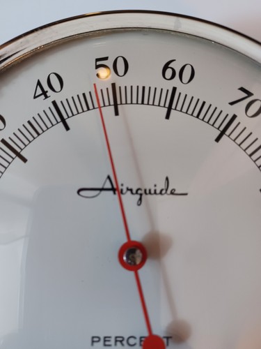 Vintage Airguide Percent Relative Humidity Indicator Barometer 5" Rounf X 1 "... - Picture 3 of 6
