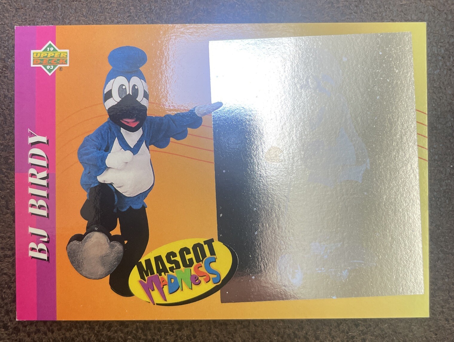 1993 Upper Deck Fun Pack #4 BJ Birdy Mascot Madness Baseball Card!