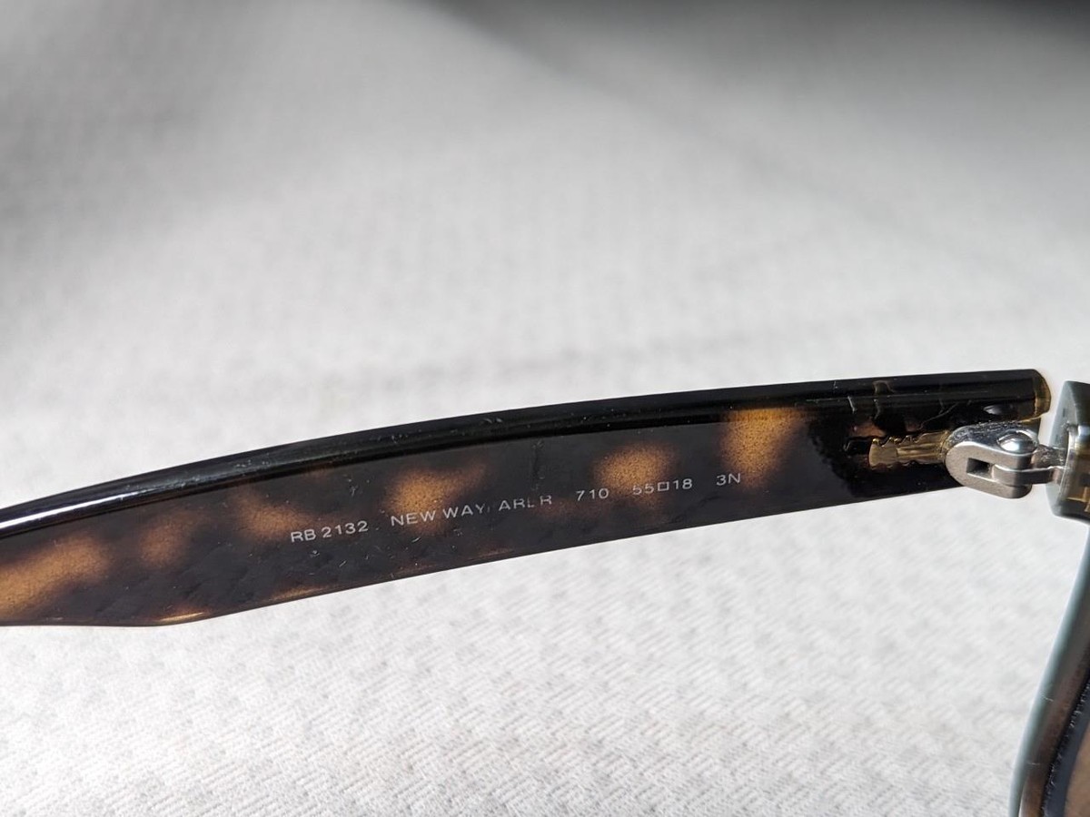 ITALY made RAYBAN sunglasses RB2123 tortoise NEW WAYFARER brown 55