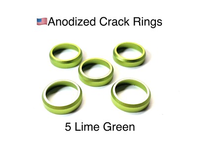  Kirk McCullough-Anodized Crack Rings (Olt style)  Cutdown Duck Calls 5-Lime
