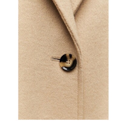 ZARA DOUBLE FACED WOOL BLEND COAT ZW COLLECTION TAUPE BROWN ZARA DOUBLE FACED WOOL BLEND COAT ZW COLLECTION TAUPE BROWN