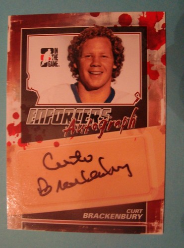 2013/14 IN THE GAME ENFORCERS CURT BRACKENBURY AUTOGRAPH