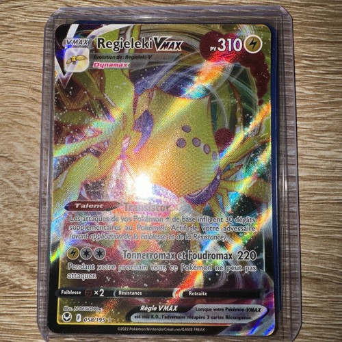 Carte Pokémon Regieleki Vmax 058/195 EB12 Epée Bouclier Tempête Argentée NEUF FR