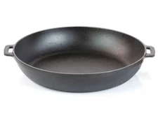 13.4" Maysternya Large Cast Iron Double Handle Skillet Fry Pan Oven Stovetop