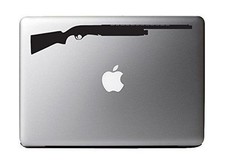 Hunting Shotgun Black Vinyl Decal Sticker for 13" Macbook Laptop Computer