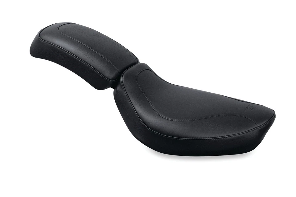 Asiento de pasajero Mustang 75563 negro estándar Touring para Harley FX/FL 1958-1984 Foto 2 de 2