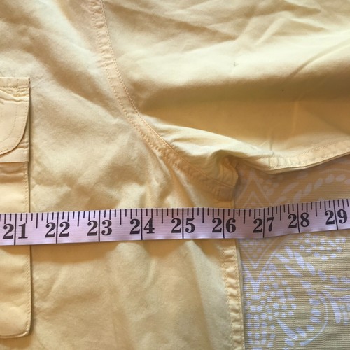 ORVIS Herren Größe Large Gelb Baumwolle Hemd Brusttaschen Kurzarm Knopfleiste - Bild 5 von 6