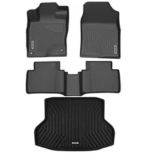 OEDRO Floor Mats /Cargo Trunk Liner for 2016-2021 Honda Civic Sedan TPE Liners