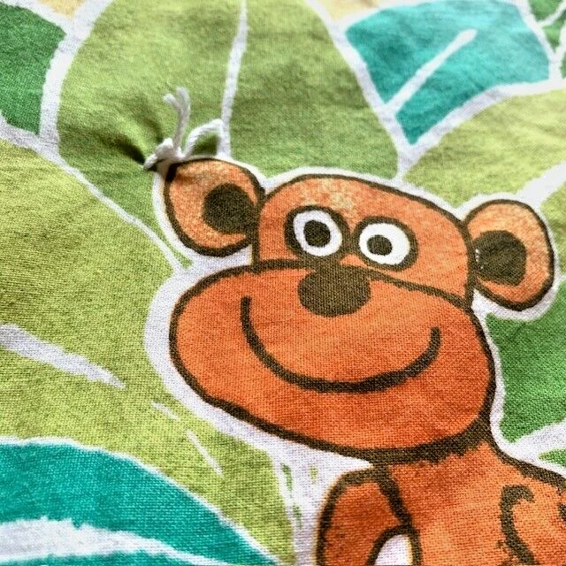 Cobertor macio para quarto de bebê zoológico selva boho acolchoado feito à mão 44x33 unissex vintage - Imagem 2 de 4