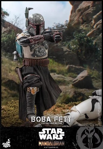New Hot Toys TMS033 Star Wars: The Mandalorian 1/6 Boba Fett Figure In Stock - Picture 5 of 15