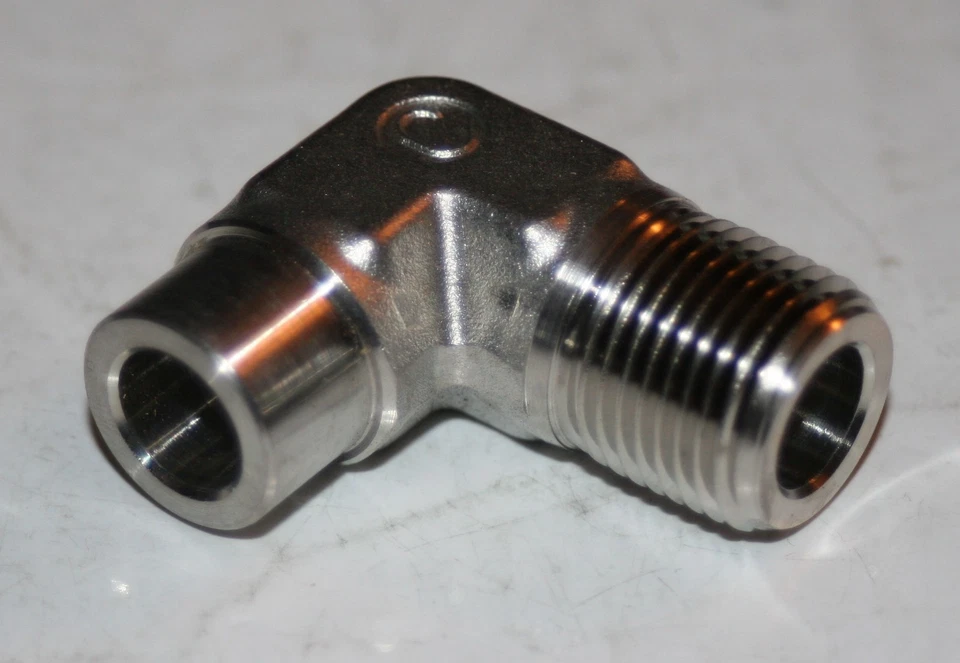 3/8" Socket Weld x 3/8" MNPT SS Elbow (7800 Psi) Cajon Swagelok SS-6-TSW-2-6 - Image 2 of 4