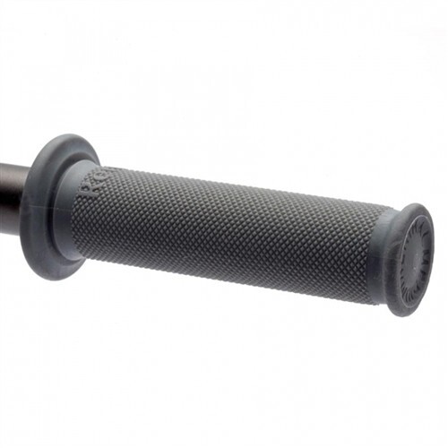 Poignées ATV Single Compound gris médium en gomme diamant pour guidon de quad