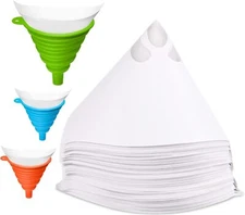 JANYUN 300 Pcs Paint Filter Strainer Resin with 149 Micro Flow Nylon... 