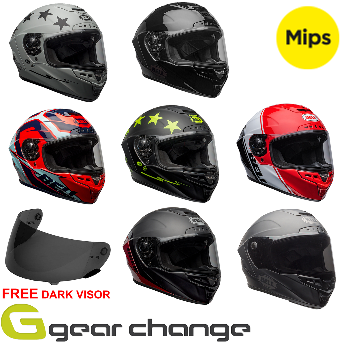 Bell Star DLX MIPS Motorcycle Helmet Includes Dark Visor