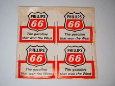 Original Phillips 66 The Gasoline That Won The West Decal Gas Oil Can Sign NOS