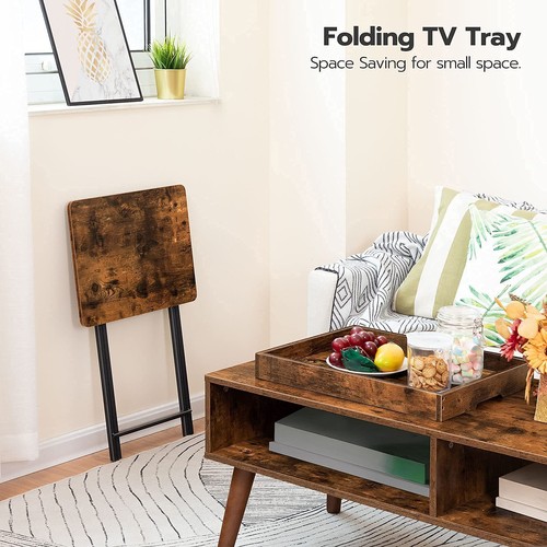 TV Tray Table Folding Table with Removable Serving Tray Stable TV Tray Snack ... - Picture 4 of 9