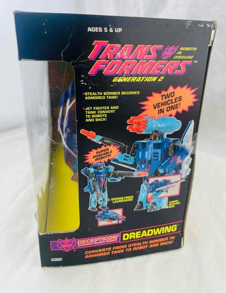 Transformers Original G2 1993 Decepticon Dreadwing With Smokescreen MISB - Image 2 of 4