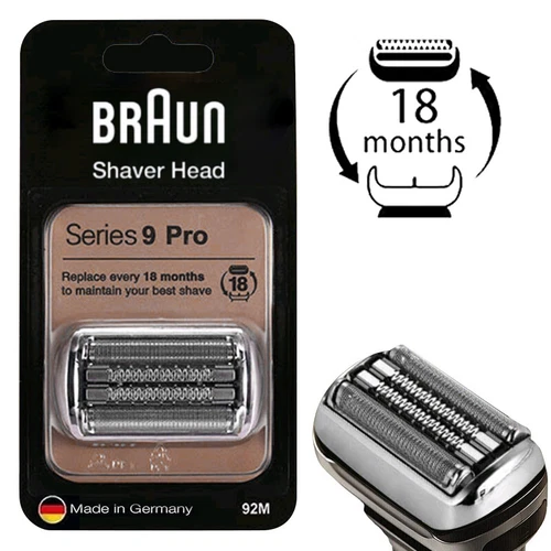 Original Braun Series 9 92M Ersatz-Scherkopf Komplettset Silber/Gold SyncroPro - Bild 8 von 11
